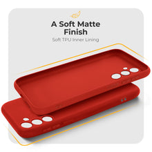 Load image into Gallery viewer, Moozy Minimalist Series SiliconePhone Case for Samsung Galaxy A55 5G, Matte Finish Lightweight Mobile Phone Case Slim Soft Protector TPU Cover with Matte Surface, Red