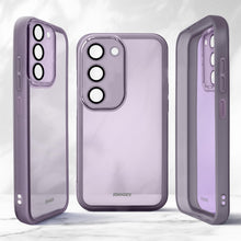 Ladda upp bild till gallerivisning, Moozy LumiCase Phone case for samsung S23 Transparent, Case for samsung s23 shockproof, TPU Cover for galaxy s23 with Camera Lens Protector, Case for samsung galaxy s23, Purple