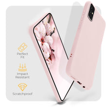 Charger l'image dans la galerie, Moozy Minimalist Series Silicone Phone Case for Samsung Galaxy A51 5G, Matte Finish Lightweight Mobile Phone Case Ultra Slim Soft Shockproof Protective TPU Cover with Matte Surface, Light Pink