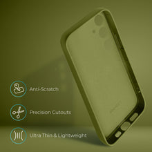 Charger l'image dans la galerie, Moozy Lifestyle. Liquid Silicone Phone Case for Samsung galaxy S24 5G, Liquid Silicone Lightweight Cover for samsung S24 with Matte Finish and Soft Microfiber Lining, Olive green