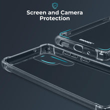 Charger l'image dans la galerie, Moozy Shockproof Silicone Phone Case for Samsung Galaxy S24 Ultra 5G - Transparent Case with Shock Absorbing 3D Corners Crystal Clear Protective Phone Case Soft TPU Silicone Cover