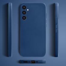 Load image into Gallery viewer, Moozy Lifestyle. Silicone Case for Samsung A34 5G, Midnight Blue - Liquid Silicone Lightweight Cover with Matte Finish and Soft Microfiber Lining, Premium Silicone Case