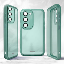 Ladda upp bild till gallerivisning, Moozy LumiCase Phone case for samsung S23 Transparent, Case for samsung s23 shockproof, TPU Cover for galaxy s23 with Camera Lens Protector, Case for samsung galaxy s23, Green