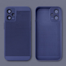 Ladda upp bild till gallerivisning, Moozy VentiGuard Phone Case for Xiaomi Redmi Note 12, Blue - Breathable Cover with Perforated Pattern for Air Circulation, Ventilation, Anti-Overheating Phone Case