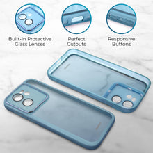 Lade das Bild in den Galerie-Viewer, Moozy LumiCase phone case for xiaomi 13t / case for 13t Pro slim, Case for xiaomi 13t bumper, Case for xiaomi 13t with camera cover, Soft TPU case for xiaomi 13tpro transparent, Blue