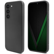 Lade das Bild in den Galerie-Viewer, Moozy Lifestyle. Liquid Silicone Phone Case for Samsung galaxy S23 5G, Liquid Silicone Lightweight Cover for samsung S23 with Matte Finish and Soft Microfiber Lining, Dark Grey