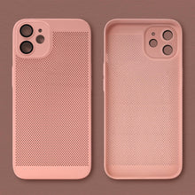 Cargar imagen en el visor de la galería, Moozy VentiGuard Phone Case for iPhone 11, Pastel Pink, 6.1-inch - Breathable Cover with Perforated Pattern for Air Circulation, Ventilation, Anti-Overheating Phone Case