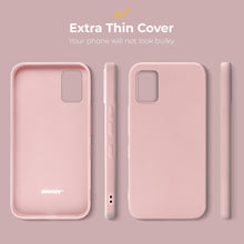 Charger l'image dans la galerie, Moozy Minimalist Series Silicone Phone Case for Samsung Galaxy A51 5G, Matte Finish Lightweight Mobile Phone Case Ultra Slim Soft Shockproof Protective TPU Cover with Matte Surface, Light Pink