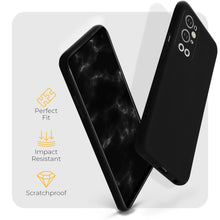 Cargar imagen en el visor de la galería, Moozy Minimalist Series Silicone Phone Case for OnePlus 9 Pro 5G, Matte Finish Lightweight Mobile Phone Case Slim Thin Soft Protective TPU Cover with Matte Surface, Black