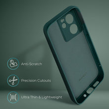 Cargar imagen en el visor de la galería, Moozy Lifestyle. Silicone Case for Xiaomi 13T and 13T Pro, Dark Green - Liquid Silicone Lightweight Cover with Matte Finish and Soft Microfiber Lining, Premium Silicone Case