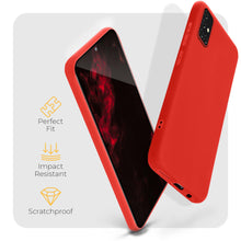 Ladda upp bild till gallerivisning, Moozy Minimalist Series Silicone Phone Case for Samsung Galaxy A51 5G, Matte Finish Lightweight Mobile Phone Case Ultra Slim Soft Shockproof Protective TPU Cover with Matte Surface, Red