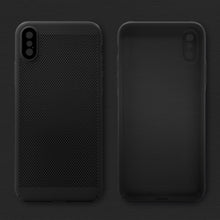Załaduj obraz do przeglądarki galerii, Moozy VentiGuard Phone Case for iPhone X / XS, Black, 5.8-inch - Breathable Cover with Perforated Pattern for Air Circulation, Ventilation, Anti-Overheating Phone Case