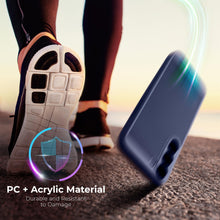 Ladda upp bild till gallerivisning, Moozy VentiGuard Phone Case for Samsung galaxy S23, Breathable Cover for samsung galaxy s23 with Perforated Pattern for Air Circulation, Case for samsung 23, Blue