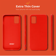 Ladda upp bild till gallerivisning, Moozy Minimalist Series Silicone Phone Case for Samsung Galaxy A51 5G, Matte Finish Lightweight Mobile Phone Case Ultra Slim Soft Shockproof Protective TPU Cover with Matte Surface, Red