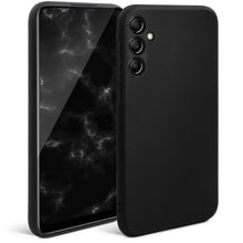 Load image into Gallery viewer, Moozy Minimalist Series SiliconePhone Case for Samsung Galaxy A55 5G, Matte Finish Lightweight Mobile Phone Case Slim Soft Protector TPU Cover with Matte Surface, Black