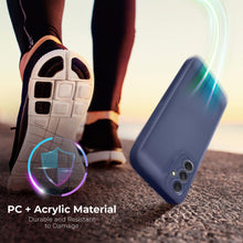 Ladda upp bild till gallerivisning, Moozy VentiGuard Phone Case for Samsung A14, Blue - Breathable Cover with Perforated Pattern for Air Circulation, Ventilation, Anti-Overheating Phone Case