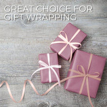 Załaduj obraz do przeglądarki galerii, VILSTO Satin Ribbon, Pink White Cameo Wrapping Ribbon, Ribbons for Gift Wrapping, Thin Present Ribbon, Double Faced Gift Wrapping Accessories for Christmas Baby Shower, Cake Ribbon, 3 Pieces Set