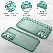 Load image into Gallery viewer, Moozy LumiCase Phone Case for samsung galaxy a54 5g, Transparent phone cover for samsung galaxy a54 5g, Soft TPU case for galaxy a54 5g with Camera Lens Protector, Case for samsung a54, Green