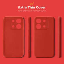 Load image into Gallery viewer, Moozy Minimalist Series Silicone Phone Case for Xiaomi Redmi Note 13 Pro 5G / Poco X6 5G, Matte Finish Lightweight Mobile Phone Case Slim Soft Protective TPU Cover with Matte Surface, Red