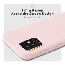 Charger l'image dans la galerie, Moozy Minimalist Series Silicone Phone Case for Samsung Galaxy A51 5G, Matte Finish Lightweight Mobile Phone Case Ultra Slim Soft Shockproof Protective TPU Cover with Matte Surface, Light Pink