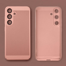 Ladda upp bild till gallerivisning, Moozy VentiGuard Phone Case for Samsung S24, Pastel Pink - Breathable Cover with Perforated Pattern for Air Circulation, Ventilation, Anti-Overheating Phone Case
