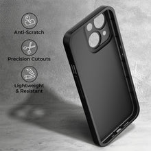Ladda upp bild till gallerivisning, Moozy RimUP Phone Case for iphone 15, Flexible TPU Bumper Shockproof Raised Edges Cover for Extra Protection, Precise Cutouts and Camera Lens Protector, Anti-Scratch, Black