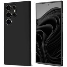 Lade das Bild in den Galerie-Viewer, Moozy Lifestyle. Silicone Case for Samsung S24 Ultra, Black - Liquid Silicone Lightweight Cover with Matte Finish and Soft Microfiber Lining, Premium Silicone Case