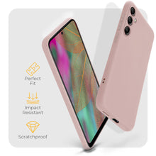 Load image into Gallery viewer, Moozy Minimalist Series SiliconePhone Case for Samsung Galaxy A55 5G, Matte Finish Lightweight Mobile Phone Case Slim Soft Protector TPU Cover with Matte Surface, Light Pink