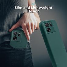 Cargar imagen en el visor de la galería, Moozy Lifestyle. Silicone Case for Xiaomi 13T and 13T Pro, Dark Green - Liquid Silicone Lightweight Cover with Matte Finish and Soft Microfiber Lining, Premium Silicone Case