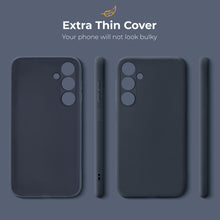 Lade das Bild in den Galerie-Viewer, Moozy Minimalist Series SiliconePhone Case for Samsung Galaxy A55 5G, Matte Finish Lightweight Mobile Phone Case Slim Soft Protector TPU Cover with Matte Surface, Dark Blue