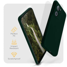 Ladda upp bild till gallerivisning, Moozy Minimalist Series Silicone Case for Xiaomi 13T / 13T Pro, Dark Green - Matte Finish Lightweight Mobile Phone Case Slim Soft Protective TPU Cover with Matte Surface