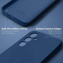 Load image into Gallery viewer, Moozy Lifestyle. Silicone Case for Samsung A34 5G, Midnight Blue - Liquid Silicone Lightweight Cover with Matte Finish and Soft Microfiber Lining, Premium Silicone Case