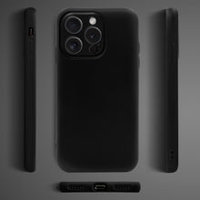 Charger l'image dans la galerie, Moozy Lifestyle. Premium Silicone Phone case for iPhone 16 Pro, 6.3-inch, Liquid Silicone Lightweight Cover for iphone 16 Pro Shockproof with Matte Finish and Soft Microfiber Lining, Black