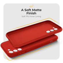 Load image into Gallery viewer, Moozy Minimalist Series Silicone Phone Case for Samsung Galaxy S23 5G, Matte Finish Lightweight Mobile Phone Case Slim Soft Protective TPU Cover with Matte Surface, Red