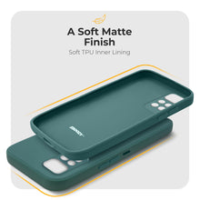 Carica l'immagine nel visualizzatore di Gallery, Moozy Minimalist Series Silicone Case for Xiaomi Redmi Note 11 / 11S, Dark Green - Matte Finish Lightweight Mobile Phone Case Slim Soft Protective TPU Cover with Matte Surface