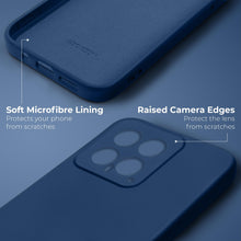 Cargar imagen en el visor de la galería, Moozy Lifestyle. Silicone Case for Xiaomi 14, Midnight Blue - Liquid Silicone Lightweight Cover with Matte Finish and Soft Microfiber Lining, Premium Silicone Case