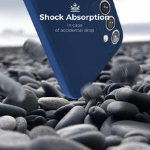 Cargar imagen en el visor de la galería, Moozy Lifestyle. Liquid Silicone Phone Case for Samsung galaxy S24 FE, Liquid Silicone Lightweight Cover for samsung S24 FE 5G with Matte Finish and Soft Microfiber Lining, Dark blue