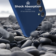 Load image into Gallery viewer, Moozy Lifestyle. Silicone Case for Samsung A34 5G, Midnight Blue - Liquid Silicone Lightweight Cover with Matte Finish and Soft Microfiber Lining, Premium Silicone Case