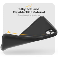 Afbeelding in Gallery-weergave laden, Moozy Minimalist Series Silicone Case for iPhone 14, Black - Matte Finish Lightweight Mobile Phone Case Slim Soft Protective TPU Cover with Matte Surface