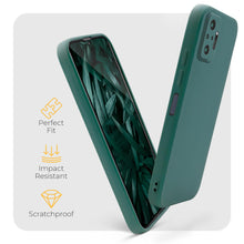 Load image into Gallery viewer, Moozy Minimalist Series Silicone Case for Xiaomi Redmi Note 10 Pro and Note 10 Pro Max, Dark Green - Matte Finish Lightweight Mobile Phone Case Slim Soft Protective TPU Cover with Matte Surface