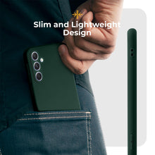 Load image into Gallery viewer, Moozy Minimalist Series Silicone Case for Samsung A54 5G, Dark Green - Matte Finish Lightweight Mobile Phone Case Slim Soft Protective TPU Cover with Matte Surface