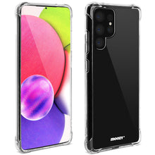 Charger l'image dans la galerie, Moozy Shockproof Silicone Phone Case for Samsung Galaxy S24 Ultra 5G - Transparent Case with Shock Absorbing 3D Corners Crystal Clear Protective Phone Case Soft TPU Silicone Cover