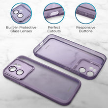 Charger l'image dans la galerie, Moozy LumiCase phone case for xiaomi 13t / case for 13t Pro slim, Case for xiaomi 13t bumper, Case for xiaomi 13t with camera cover, Soft TPU case for xiaomi 13tpro transparent, Purple