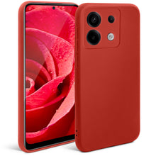 Load image into Gallery viewer, Moozy Minimalist Series Silicone Phone Case for Xiaomi Redmi Note 13 Pro 5G / Poco X6 5G, Matte Finish Lightweight Mobile Phone Case Slim Soft Protective TPU Cover with Matte Surface, Red