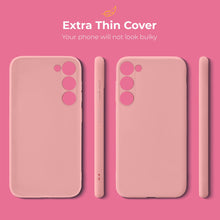 Load image into Gallery viewer, Moozy Minimalist Series Silicone Phone Case for Samsung Galaxy S23 5G, Matte Finish Lightweight Mobile Phone Case Slim Soft Protective TPU Cover with Matte Surface, Light Pink