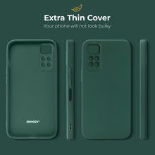 Carica l'immagine nel visualizzatore di Gallery, Moozy Minimalist Series Silicone Case for Xiaomi Redmi Note 11 / 11S, Dark Green - Matte Finish Lightweight Mobile Phone Case Slim Soft Protective TPU Cover with Matte Surface