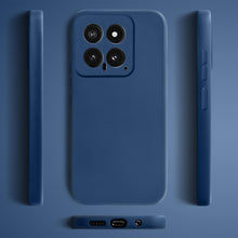 Cargar imagen en el visor de la galería, Moozy Lifestyle. Silicone Case for Xiaomi 14, Midnight Blue - Liquid Silicone Lightweight Cover with Matte Finish and Soft Microfiber Lining, Premium Silicone Case