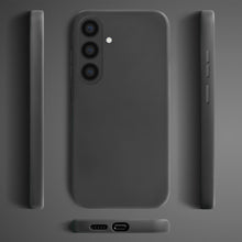 Charger l'image dans la galerie, Moozy Lifestyle. Silicone Phone Case for Samsung galaxy a55 5g, Liquid Silicone slim Protector Cover with Matte Finish and Soft Microfiber Lining, Premium Shockproof Case for a55 5g, Dark Grey
