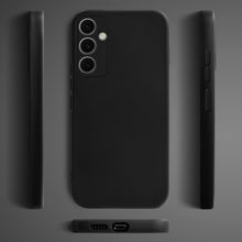 Lade das Bild in den Galerie-Viewer, Moozy Lifestyle. Liquid Silicone Phone Case for Samsung galaxy S24 5G, Liquid Silicone Lightweight Cover for samsung S24 with Matte Finish and Soft Microfiber Lining, Black
