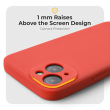 Załaduj obraz do przeglądarki galerii, Moozy Minimalist Series Silicone Case for iPhone 14, Red - Matte Finish Lightweight Mobile Phone Case Slim Soft Protective TPU Cover with Matte Surface